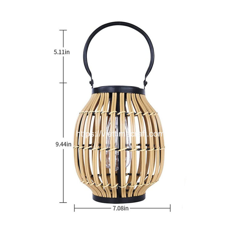 Rattan Solar Hanging Lantern M