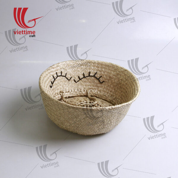 Embroidered Belly Seagrass Baskets