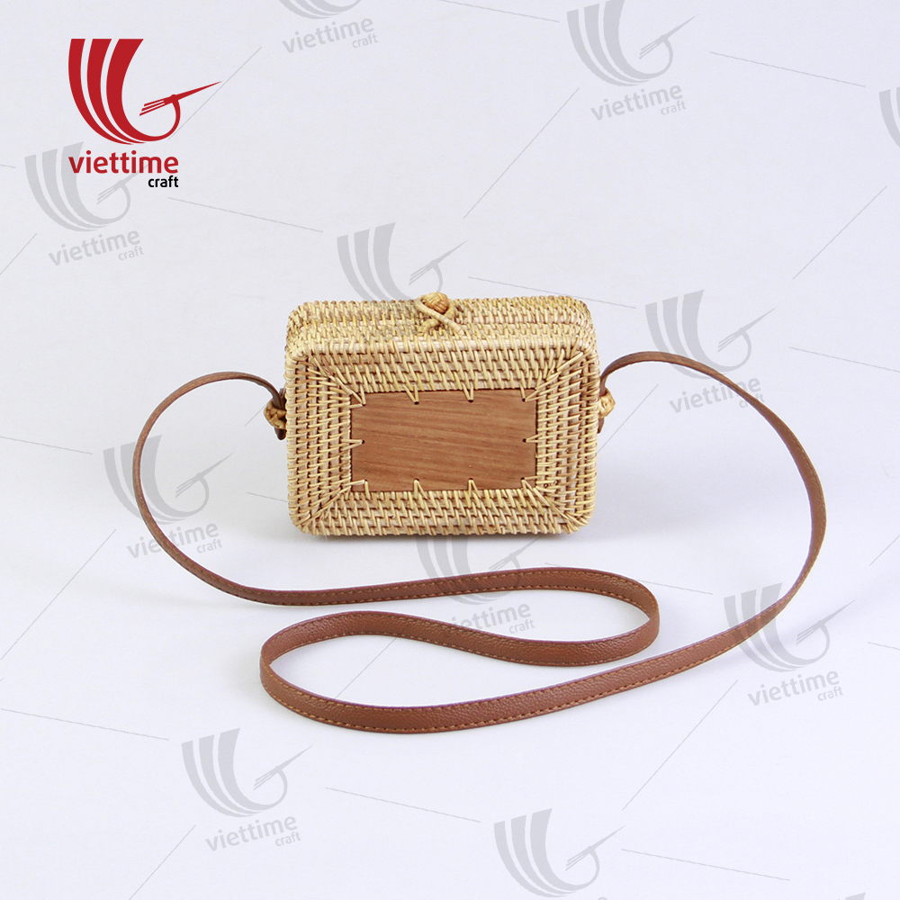 Rectangle Rattan box handbag In Vietnam / Viettimecraft JSC