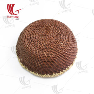 Round Brown Rattan Tray Collection