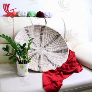 Round Seagrass Hand-Woven Wall Plate