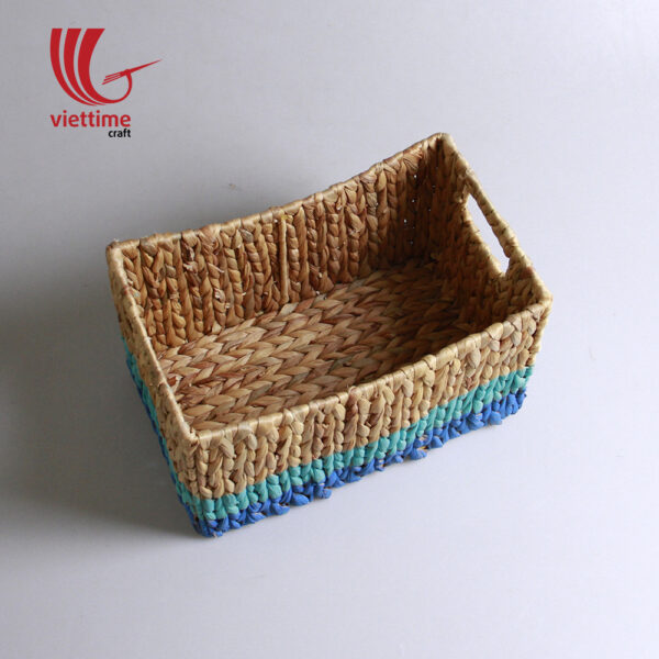 Dipped Colorful Water Hyacinth Basket Set