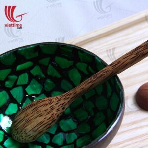 Coconut Lacquered Mother Of Pearl Inlaid Bowl