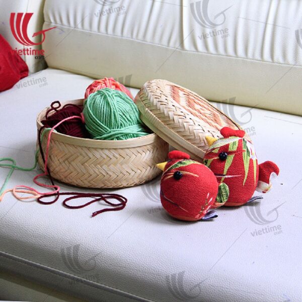 Weaving Bamboo Storage Box With Lid