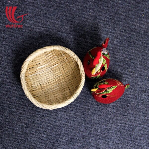 Small Round Weaving Bamboo Tray