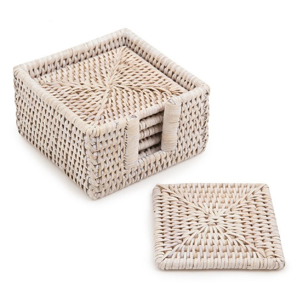 Rattan coasters deals