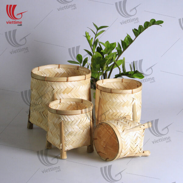 Natural Woven Bamboo Basket Set