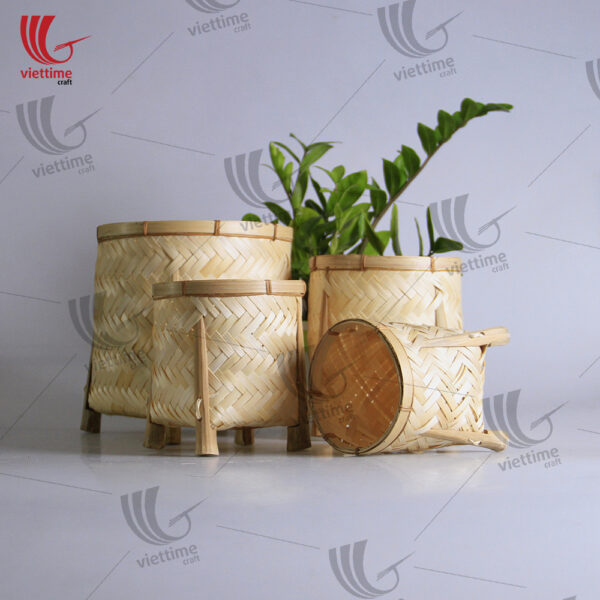 Natural Woven Bamboo Basket Set