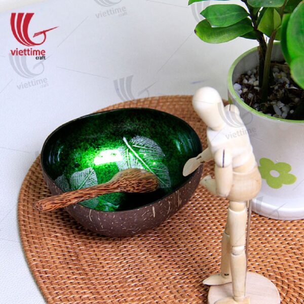 Hand-Painting Leaf Coconut Bowls