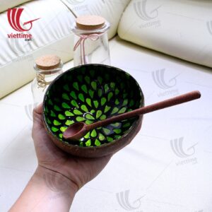 Coconut Lacquered Mother Of Pearl Inlaid Bowl