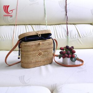 Vietnam Rattan Weave Bag With Lid