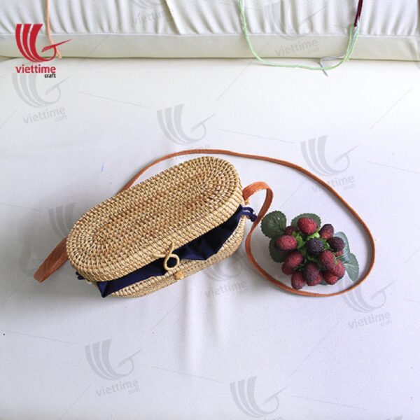 Vietnam Rattan Weave Bag With Lid