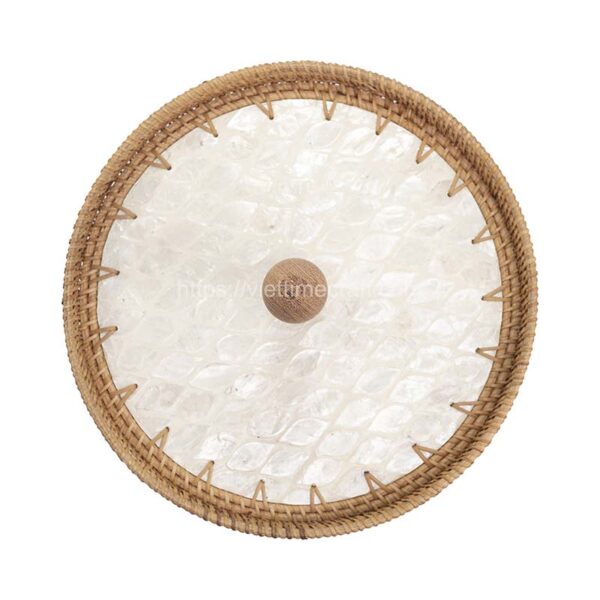 Mother Of Pearl Rattan Tray From Vietnam Wholesale