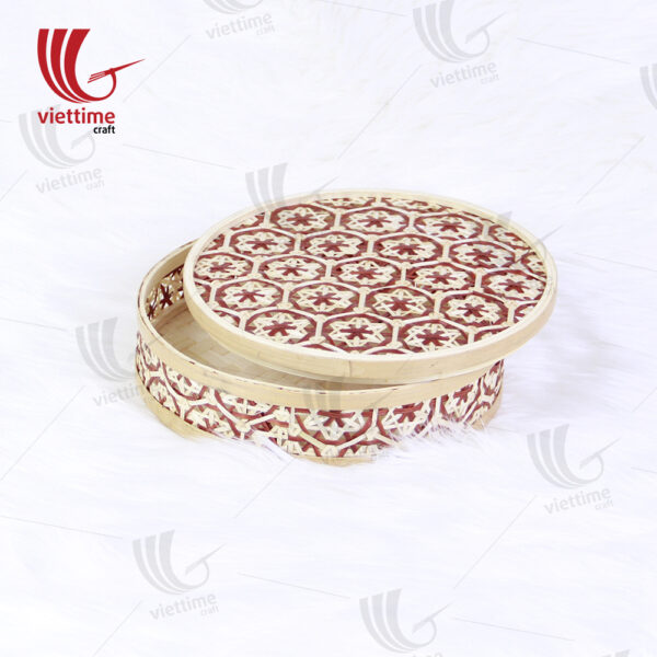 Colorful Weaving Bamboo Box With Lid