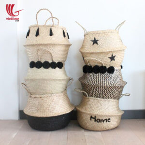 Set Of Star Seagrass Belly Basket