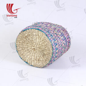 Colorful Seagrass Storage Baskets