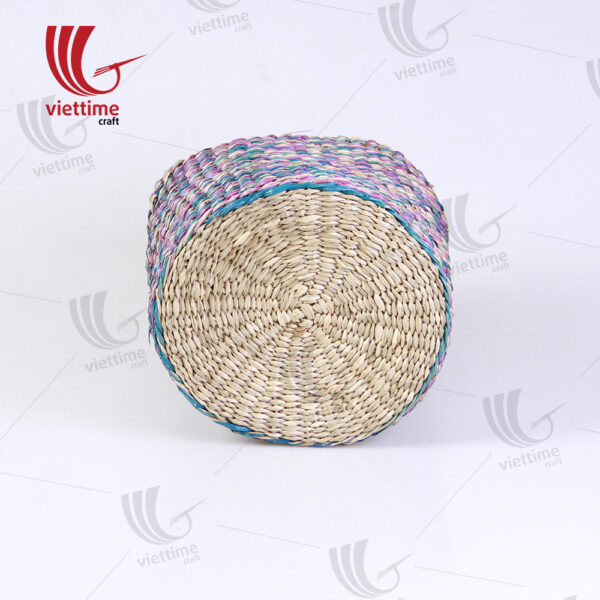 Colorful Seagrass Storage Baskets
