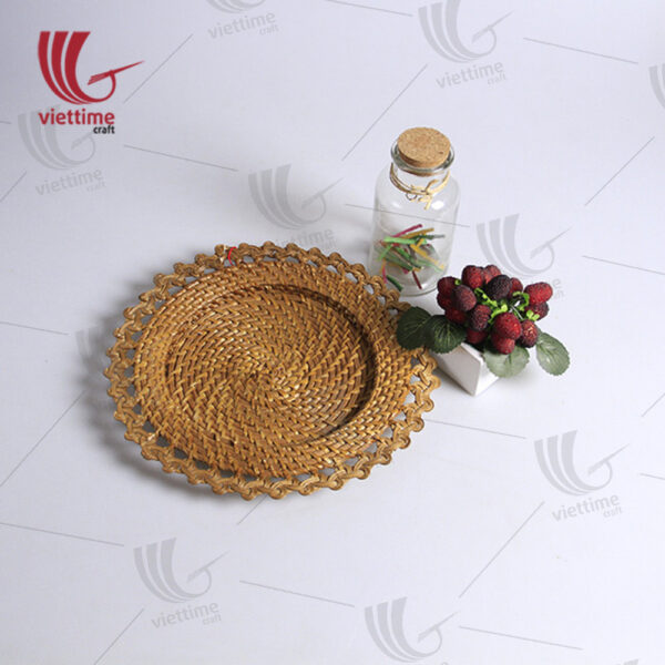 Beautiful Round Rattan Charger Plate