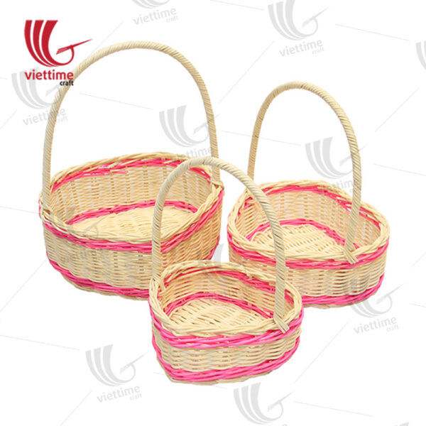 Natural Rattan Flower Fruit Basket Set