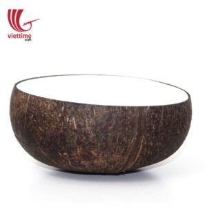 White Lacquer Coconut Shell Bowls