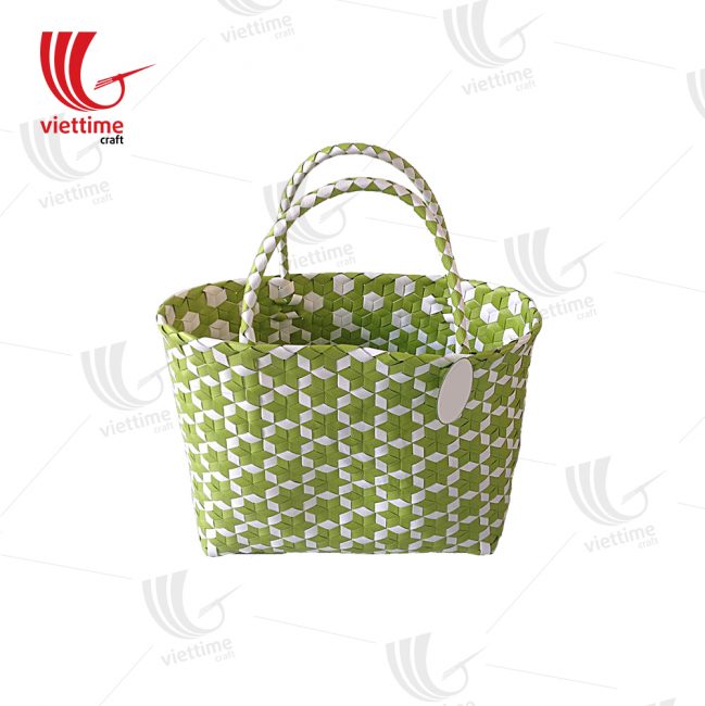 woven plastic basket bag