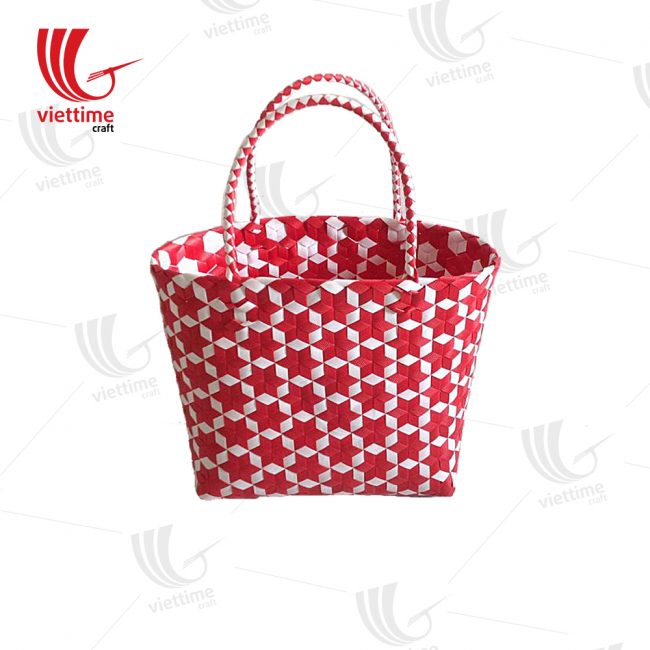 woven plastic basket bag