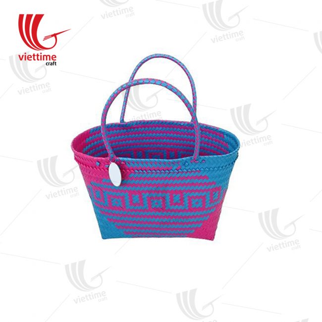 woven plastic basket bag