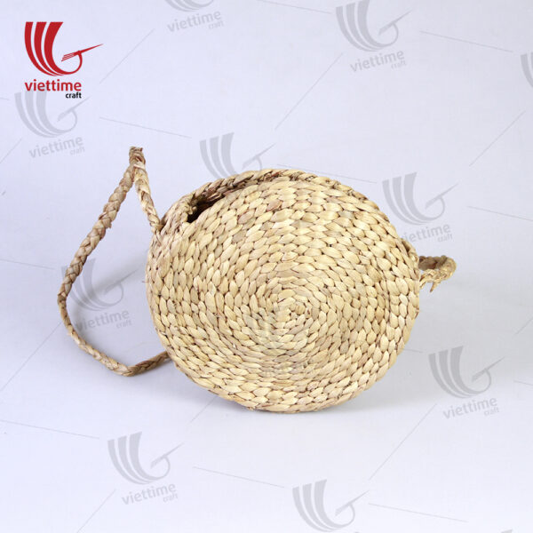 Round Wicker Water Hyacinth Handbag