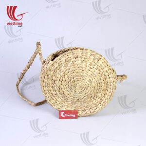 Round Wicker Water Hyacinth Handbag