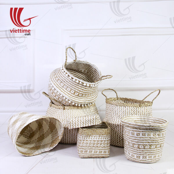 Nice Belly Seagrass And Paper Basket