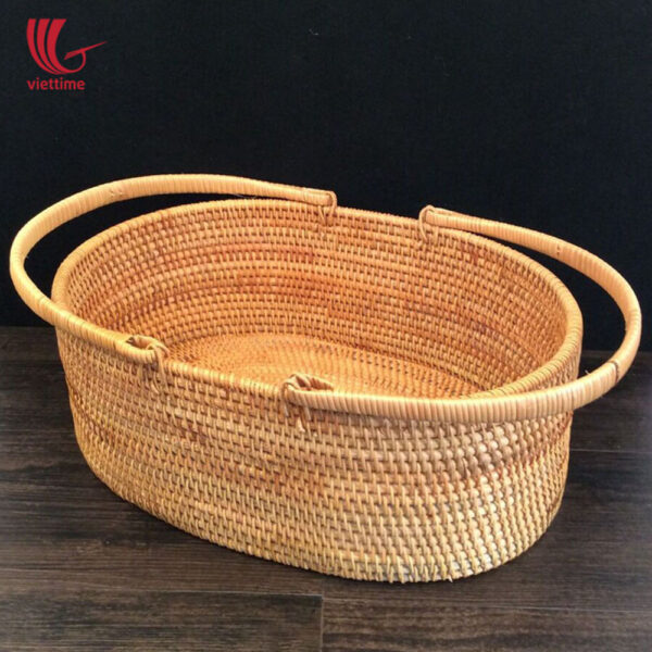 Rattan Shopping Basket With Handle