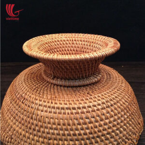 Flower Rattan Candy Tray With Leg