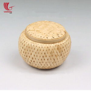 Weaving Bamboo Tea Storage Basket Set Of 2