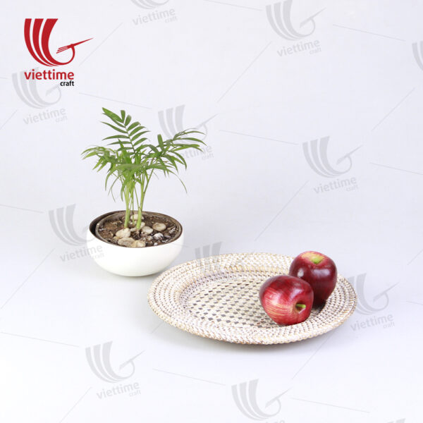 White Rattan Charger For Serving