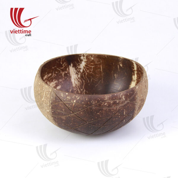 Unique Carved Coconut Shell Bowl