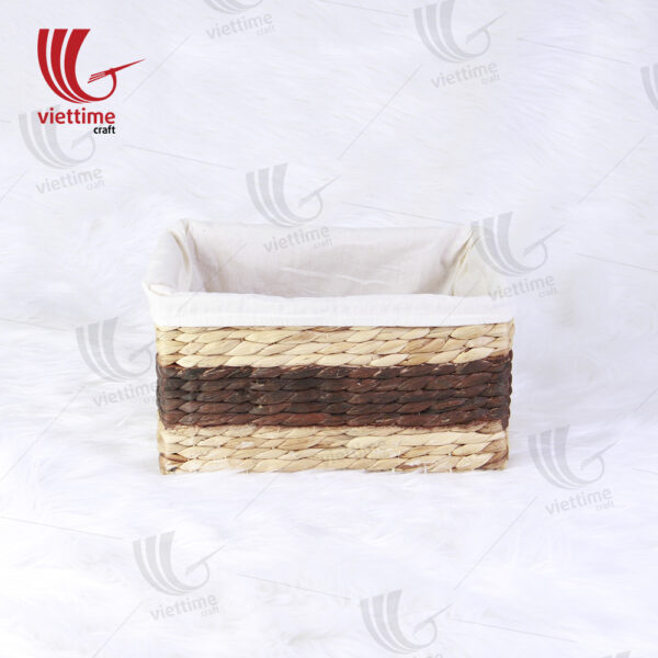 Water Hyacinth Basket With Cloth