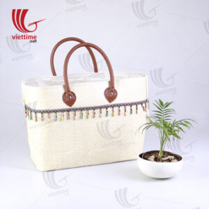 Palm Leaf Handbag With Beautiful Tassel