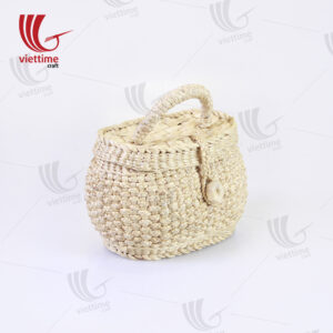 Square Straw Clutch Made From Water Hyacinth