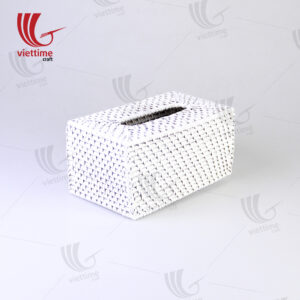 Rectangle White Rattan Tissue Napkin Box