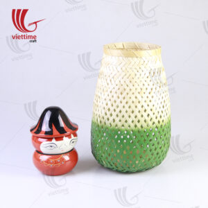 Dipped Weaving Bamboo Lantern Set Of 2