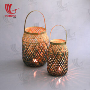 Dipped Green Weaving Bamboo Lantern
