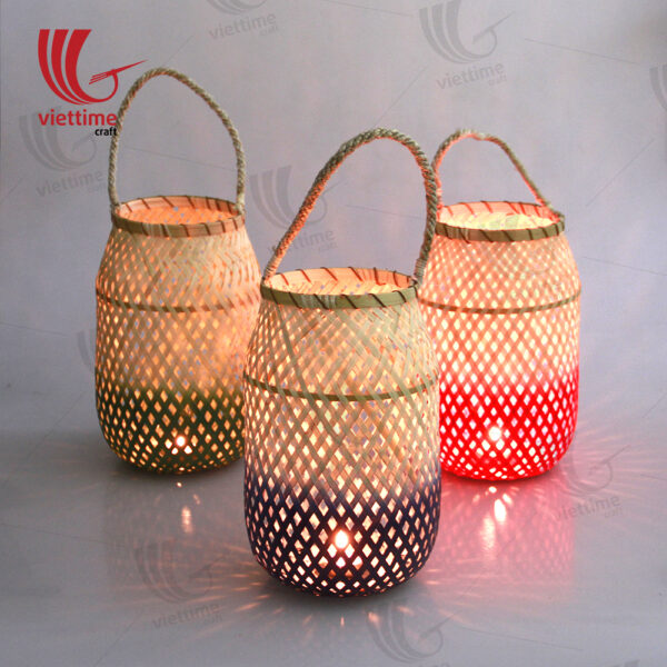 Medium Weaving Bamboo Lantern Set Of 3