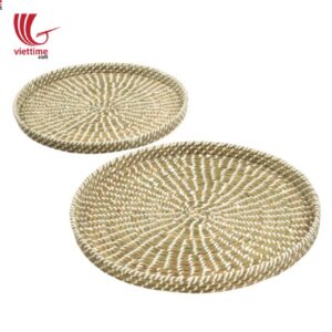Seagrass Plastic String Tray Set Of 2