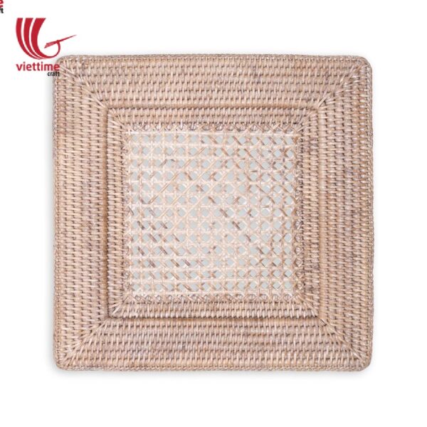 White Woven Rattan Placemat For Meal