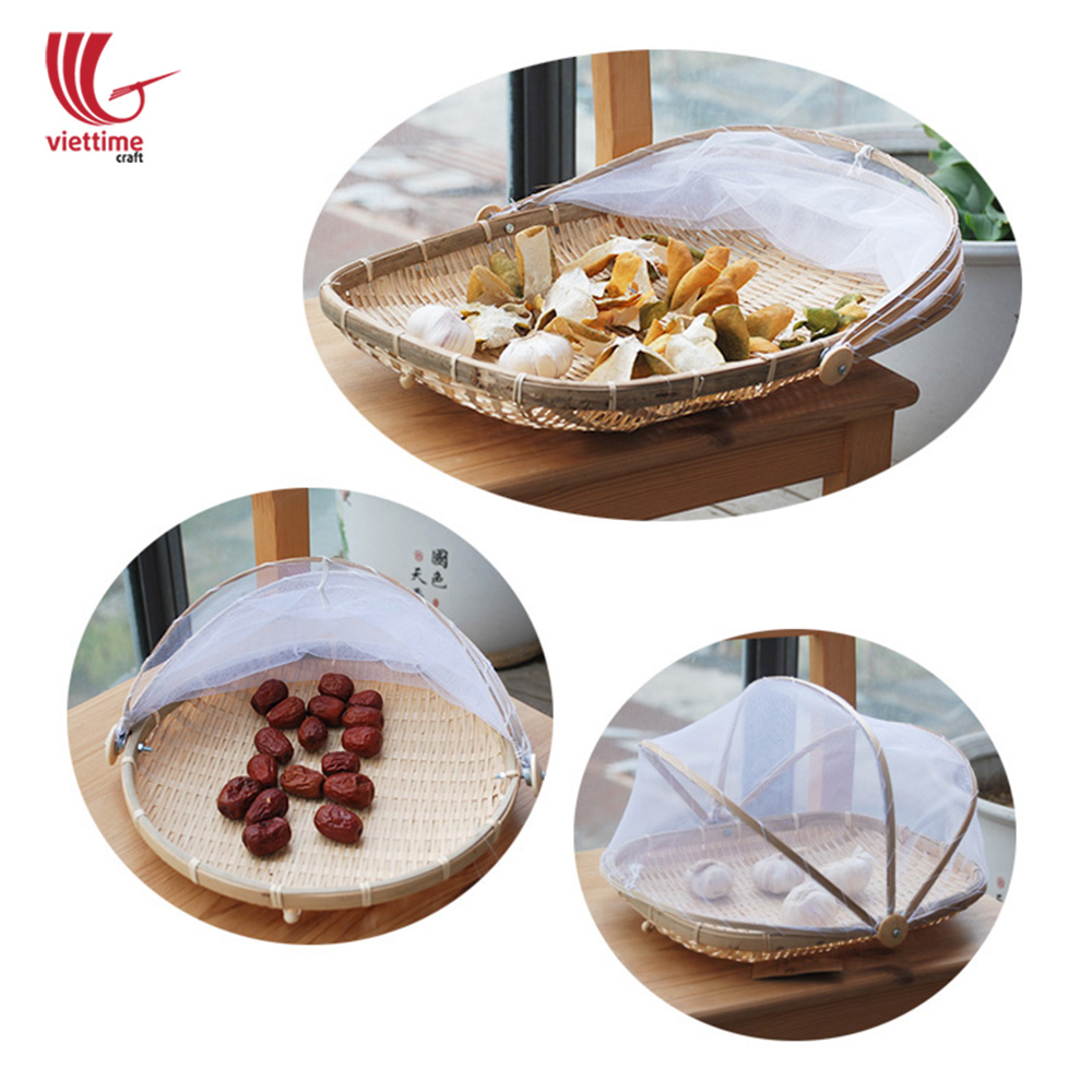 Hanoi White & Natural Rectangle Food Cover