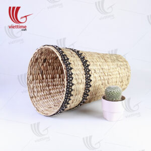High Water Hyacinth Basket With Lace Fabric