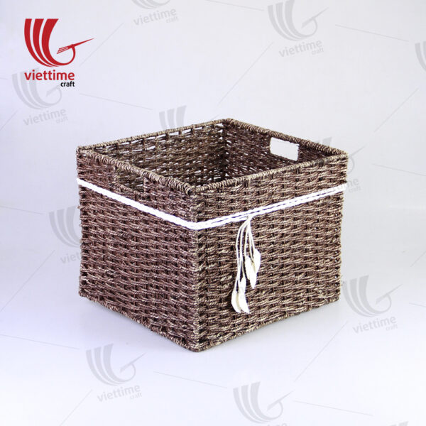 Square Brown Seagrass Basket Wholesale