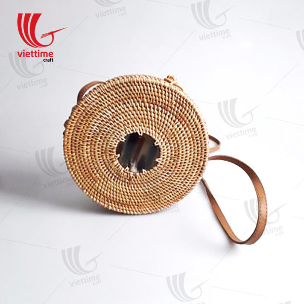 Rattan Shoulder Bags With Piece Horn Set Of 2