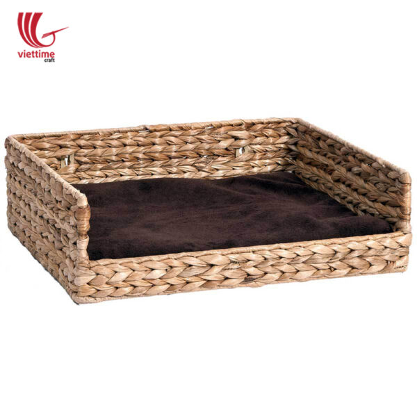 Water Hyacinth Wicker Pet Basket Bed
