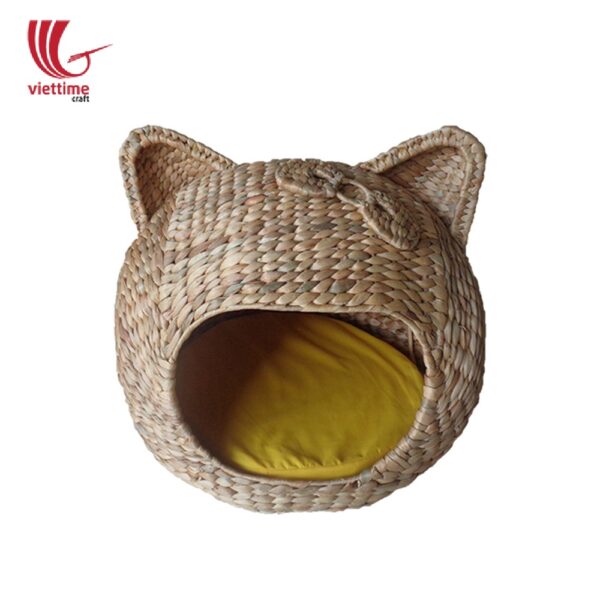 Woven Water Hyacinth Cat Cave Sleeping House
